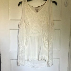 Knox rose cream lace top